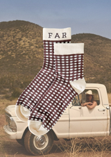 Cocoa Check Socks