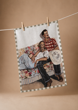 Forever Your Darling - Linen Tea Towel