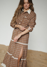 Homestead Check Tiered Skirt
