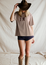 Oversize Stripe - Choc/Cream