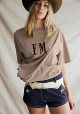 Oversize Stripe - Choc/Cream