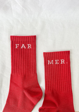 Red FAR MER. Boot Socks