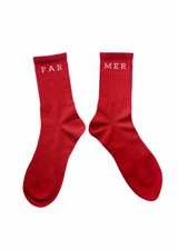 Red FAR MER. Boot Socks