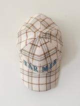 Neutral Plaid Cap