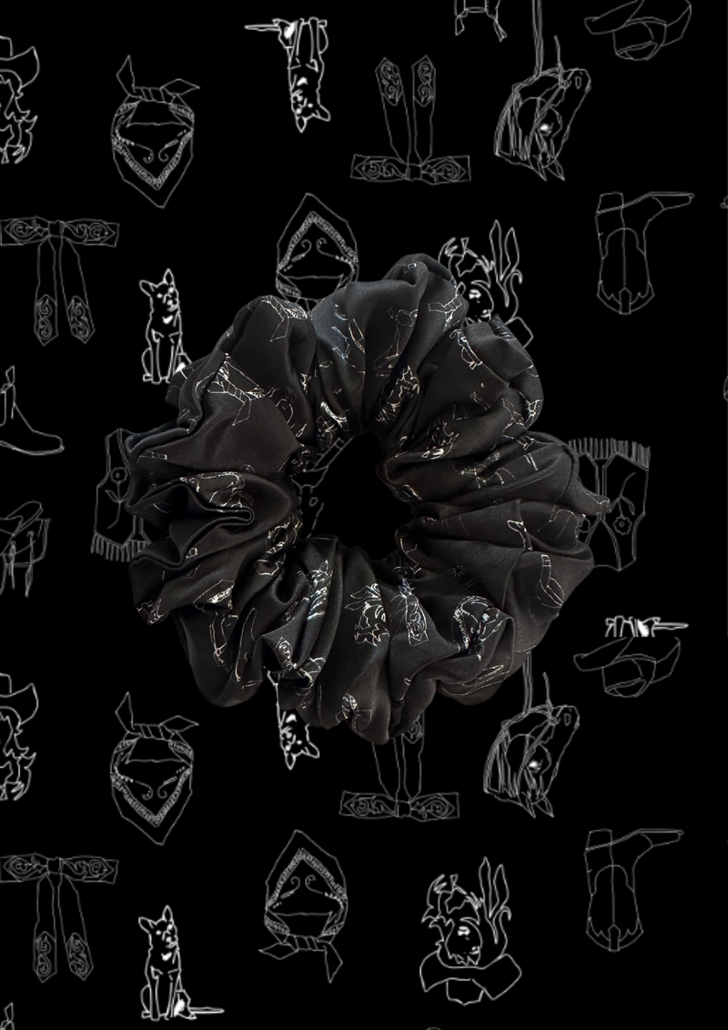 Black Pony Scrunchie