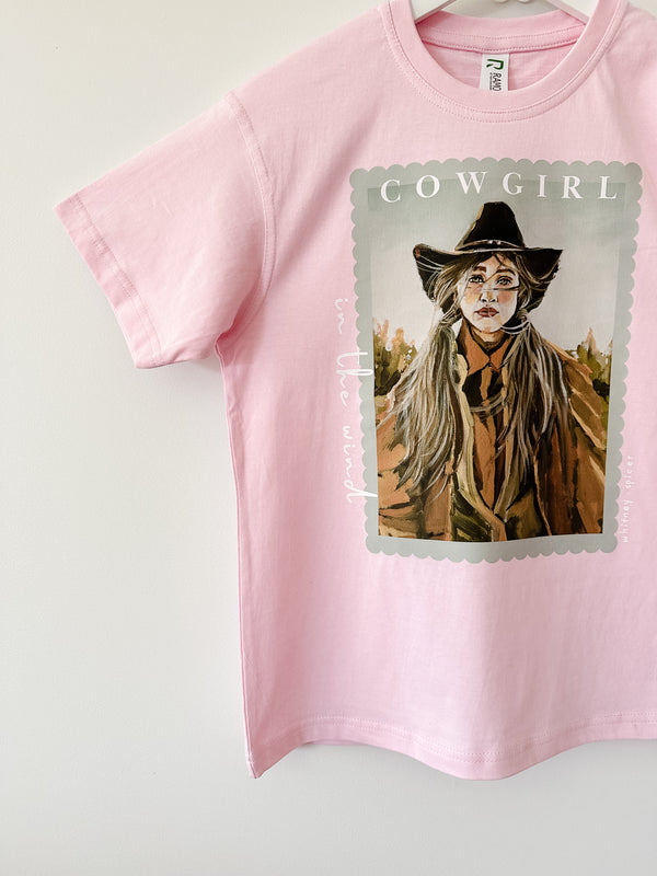 Cowgirl in the Wind Girls Shirt