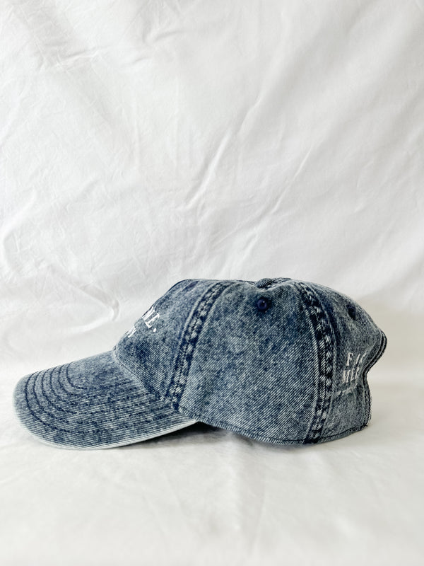 Kiss Me Cowboy Washed Denim Cap