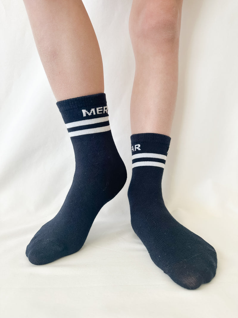 Navy FAR MER. Kids Boot Socks