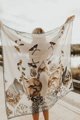 'Smoked  Oysters' Cotton Sarong