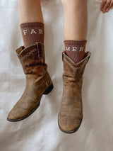 Chocolate FAR MER. Boot Socks