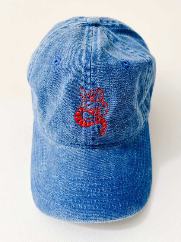 Blue Washed ‘Rattlesnake’ Cap