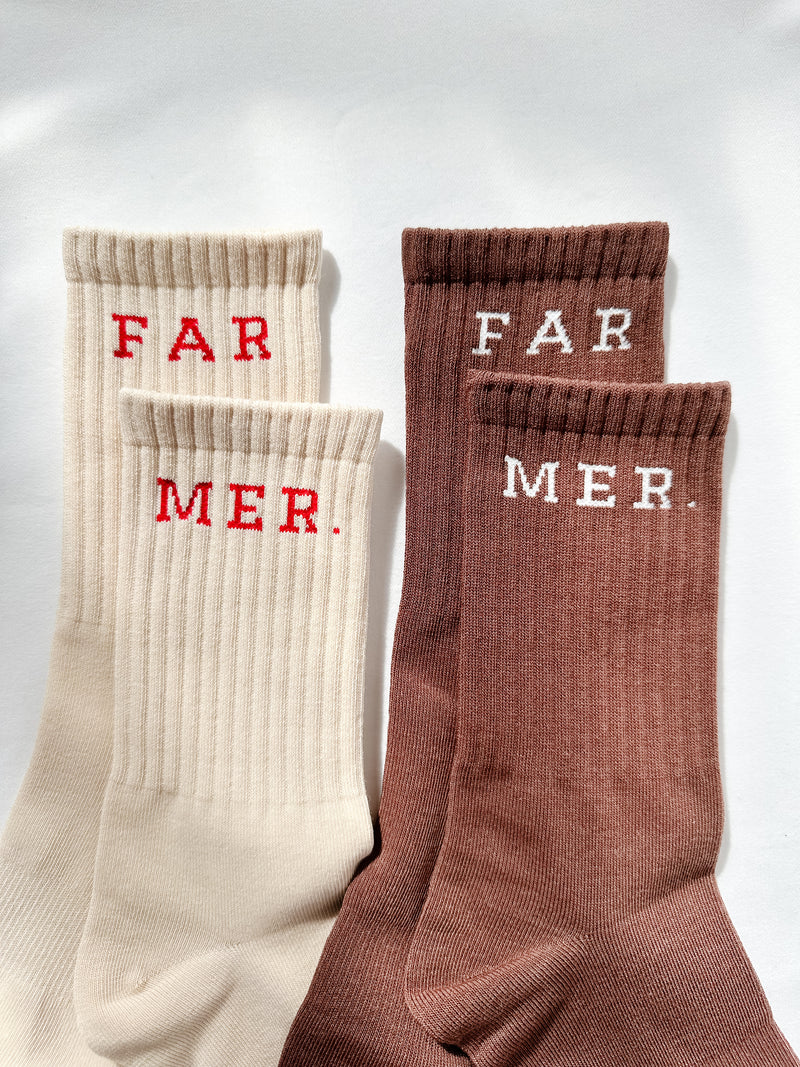 Beige FAR MER. Boot Socks