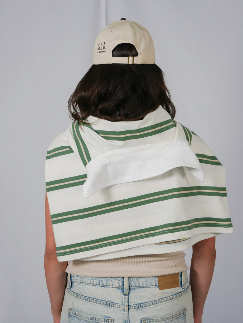 FAR MER. Jersey Polo - Vintage Green