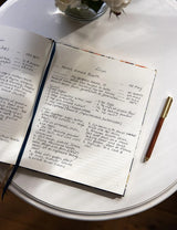 Blue Stripe Heirloom Recipe Book Journal