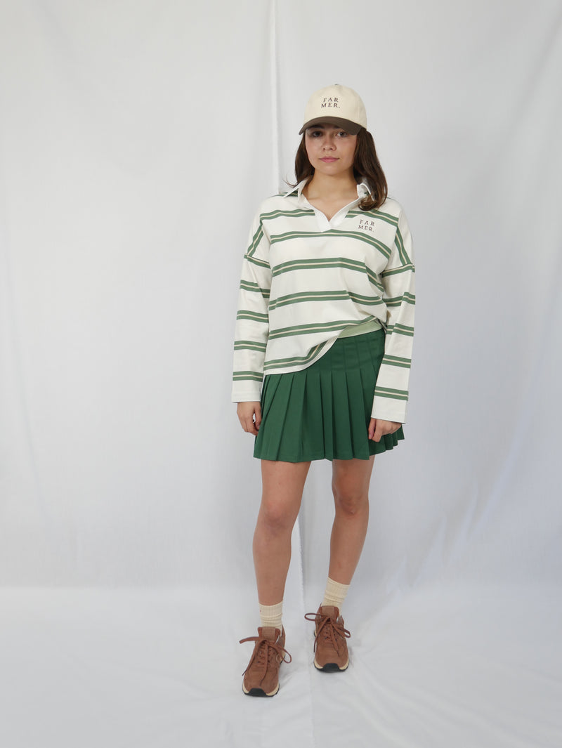 FAR MER. Jersey Polo - Vintage Green