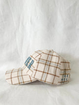 Neutral Plaid Cap