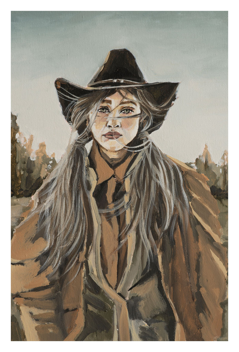 'Cowgirl in the Wind' Print