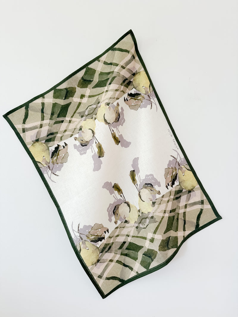 Pear Plaid Tea Towel