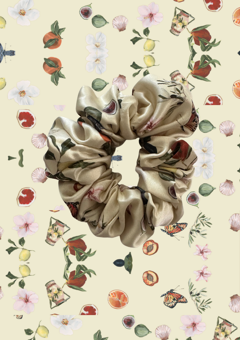 Garden Silk Scrunchie