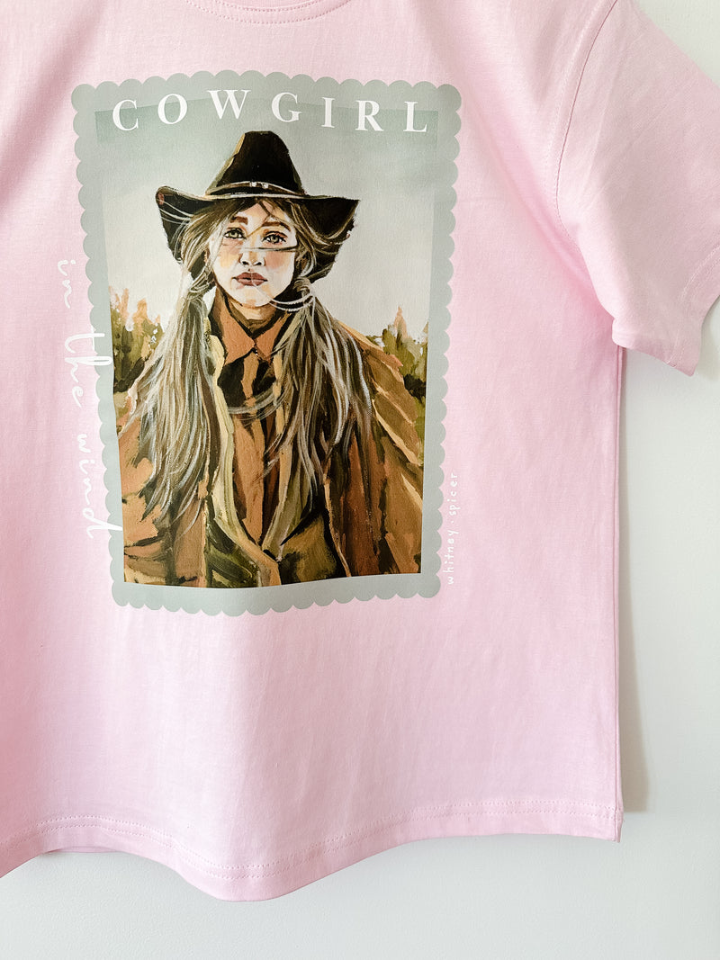 Cowgirl in the Wind Girls Shirt