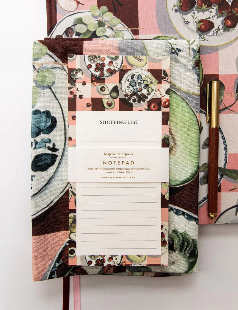 Red Gingham Shopping List Notepad