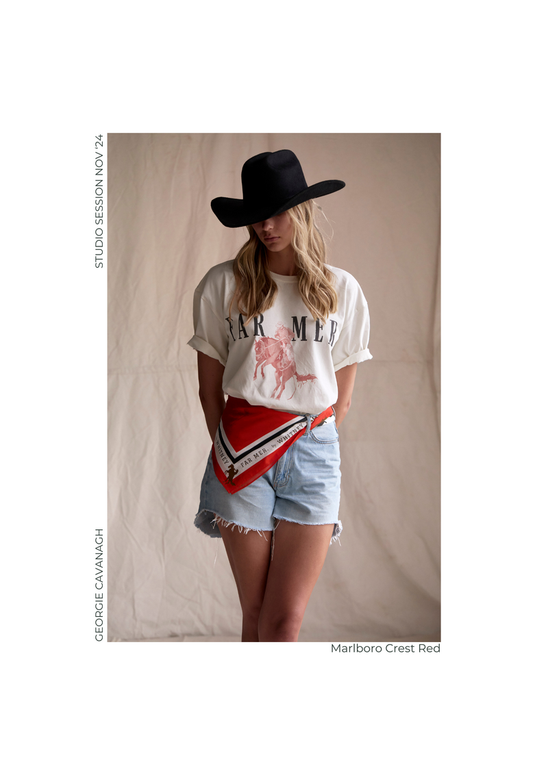 'Marlboro Crest Red' Cotton Bandana