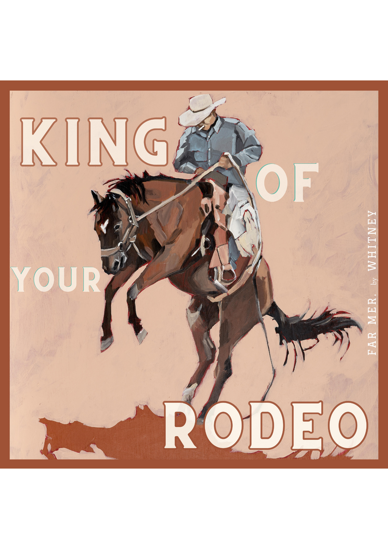 'King of Your Rodeo' Large Silk Scarf