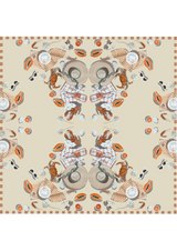 'Papaya' Large Silk Scarf