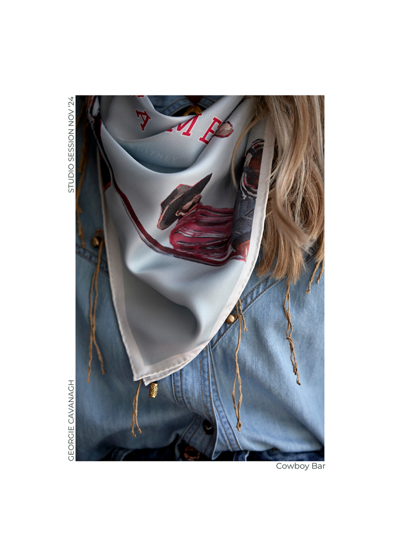 'Cowboy Bar' Silk Bandana