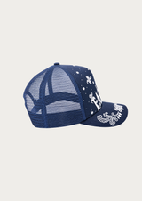 Navy Bandana Trucker