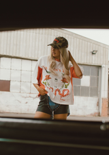 Distressed Camo Darling Cap