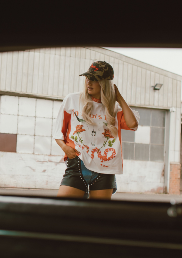 Distressed Camo Darling Cap