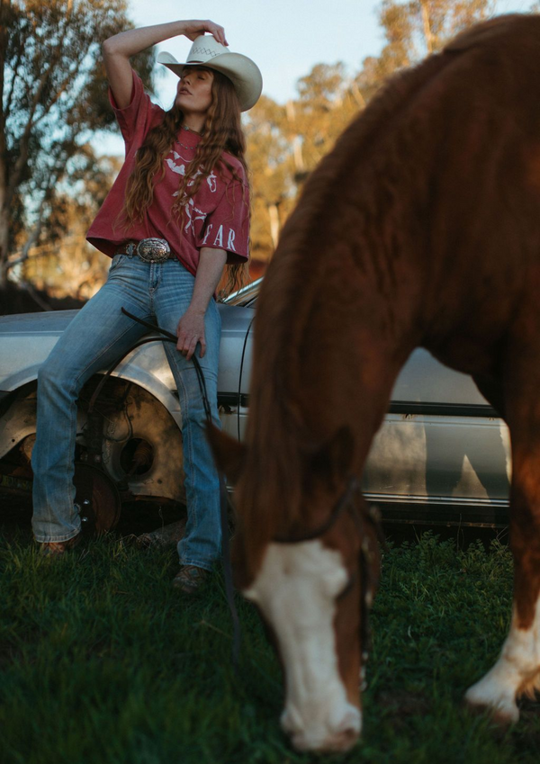 COMING SOON - Stampede Tee Maroon