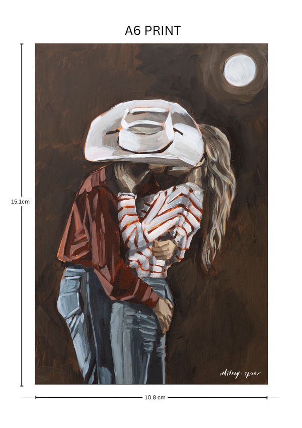 Hold Me Cowboy - Mini Print