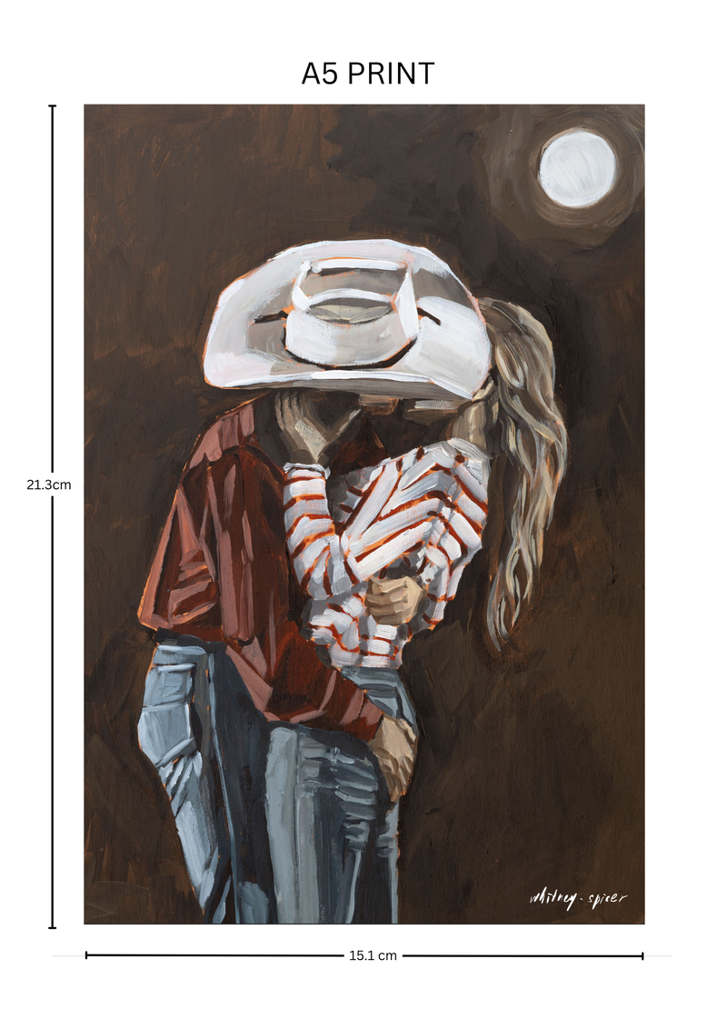 Hold Me Cowboy - Mini Print