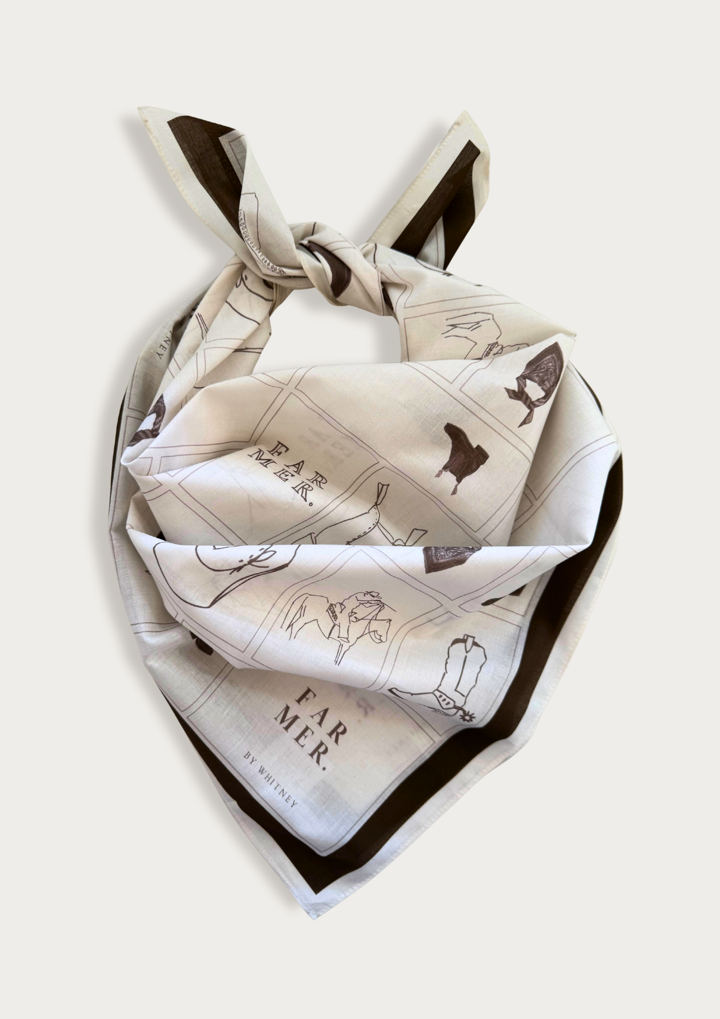 Ivory Boot Cotton Bandana – By Whitney