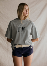 Oversize Stripe - Charcoal