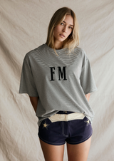 Oversize Stripe - Charcoal