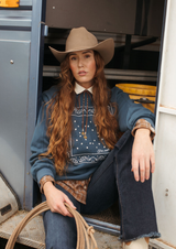 Paisley Fleece Pullover