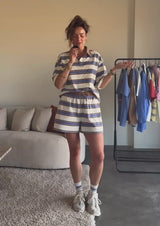 Court Short - Cinnamon Stripe