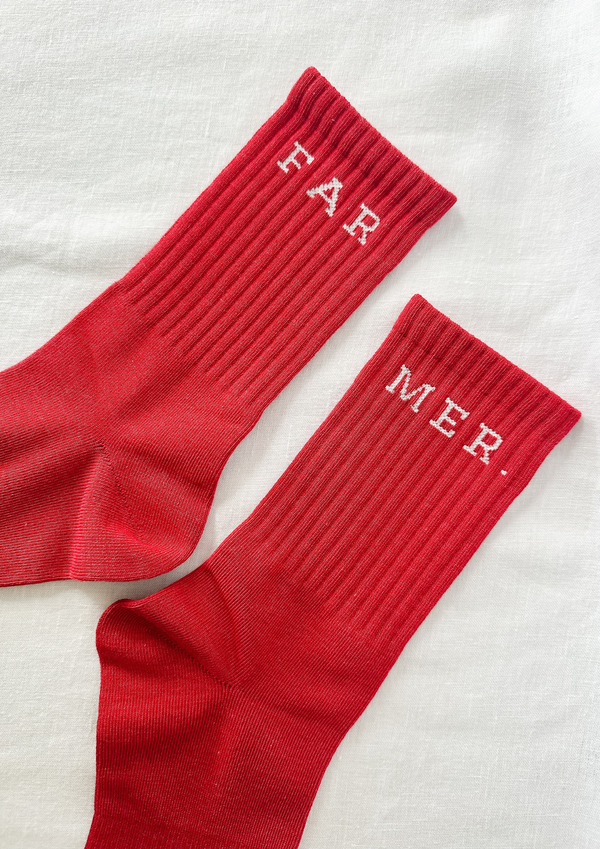 Red FAR MER. Boot Socks