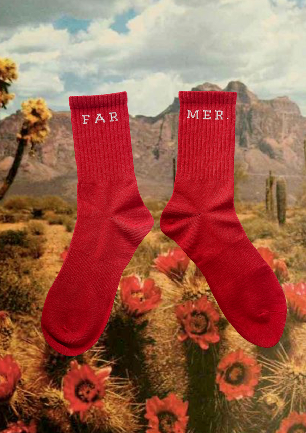 Red FAR MER. Boot Socks