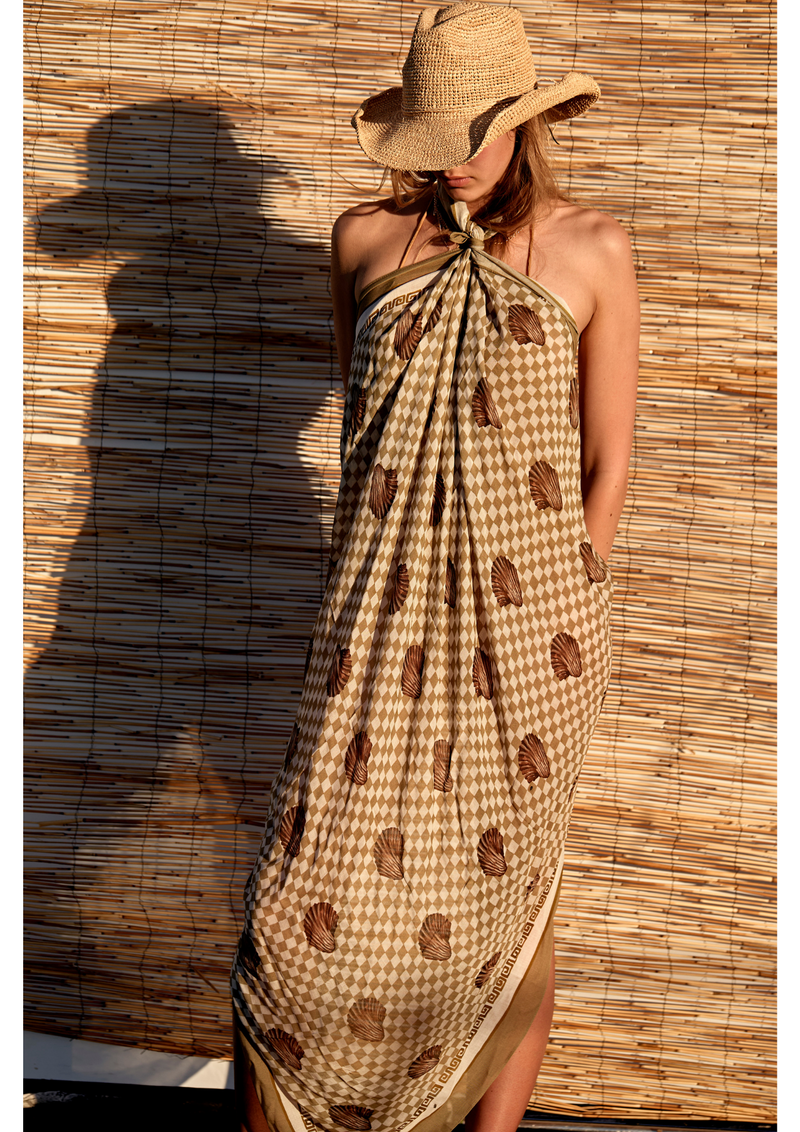 'Hazel Shell' Silk Modal Sarong