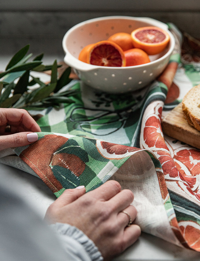 Oranges Tea Towel